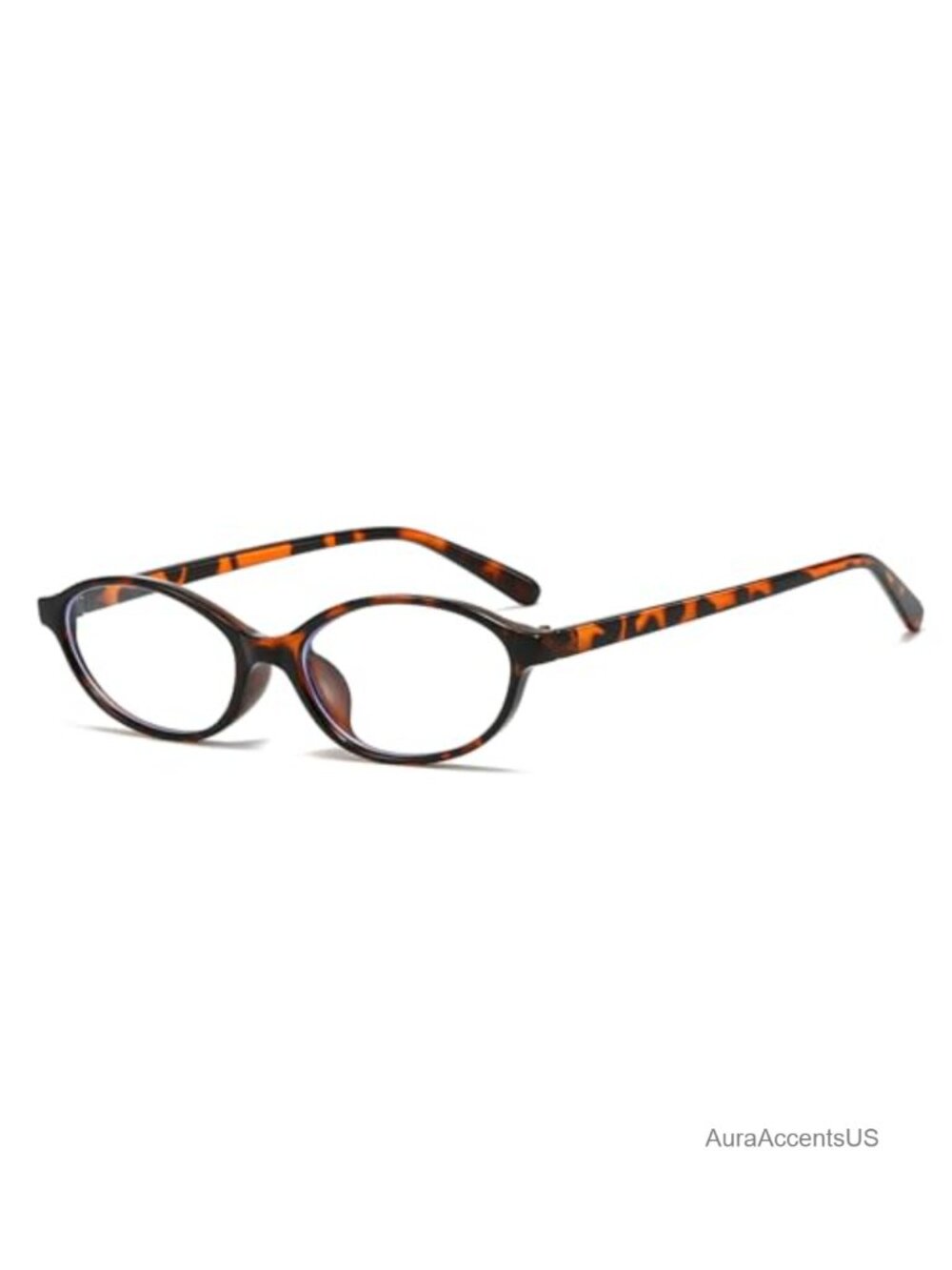 Blue Light Blocking Glasses Oval Retro Frame Computer Eyeglasses Clear Lens